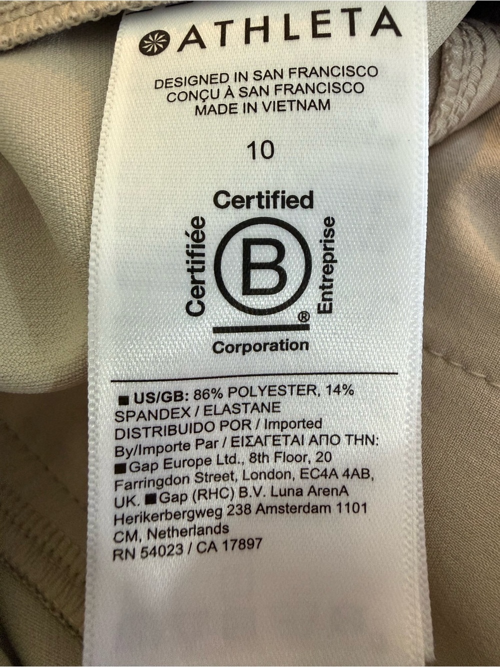 Athleta Endless High Rise Cargo Pant Cream Beige Size 10 - Picture 9 of 9
